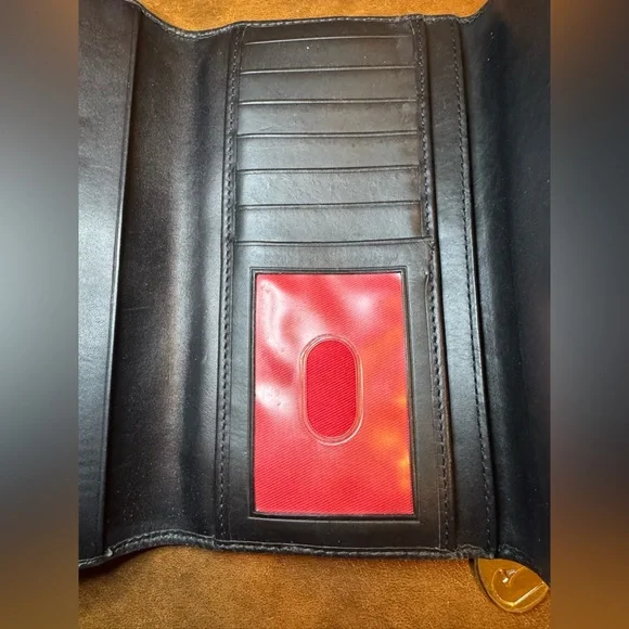 EUC Dooney & Bourke Multicolor Rainbow Pattern Leather Wallet - Picture 9 of 15